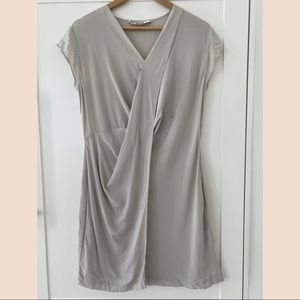 All saints 100% silk draped dress